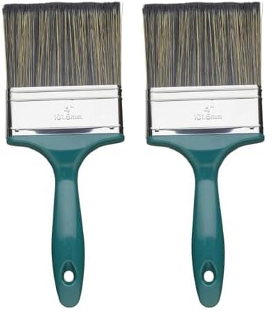 Fit For The Job Pinceau de 100 mm Cabanon et clôture pour l’Application de lasures, Vernis, Produits de Conservation et traitements extérieurs sur Bois Lisse et Brut (Lot de 2)