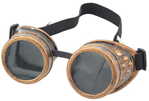 Steampunk Goggles Rustic Copper Vintage Goggle Cyber Welding Goth Cosplay Glasses (Red Copper) Steampunk Goggles Rustic Copper Vintage Goggle Cyber Welding Goth Cosplay Glasses (Red Copper)