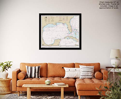 Paradise Cay Publications, Inc. Large Format NOAA Chart 411: Gulf of Mexico (42