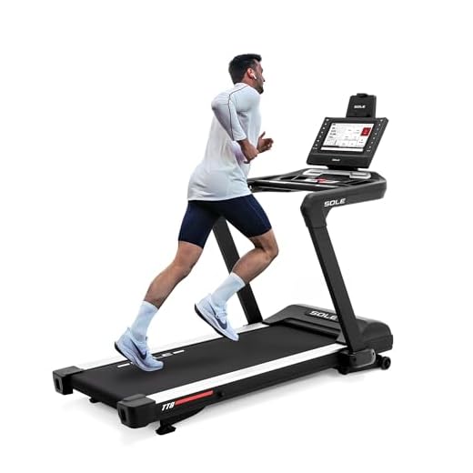 SOLE, TT8 Commercial Treadmill, Home Workout Treadmill with Integrated Bluetooth Smart Technology, Device Holder, LCD Screen, USB Port, Lower-Impact Design