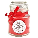 Contenu de la livraison : une bougie parfumée avec motif de Noël - Hauteur : environ 10 cm avec 120 g. Teneur en cire et une durée de combustion d'environ 30 heures - Parfum : rose