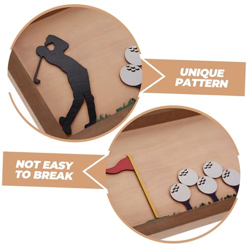 Décor intérieur élégant original bois golf plaque table - 6