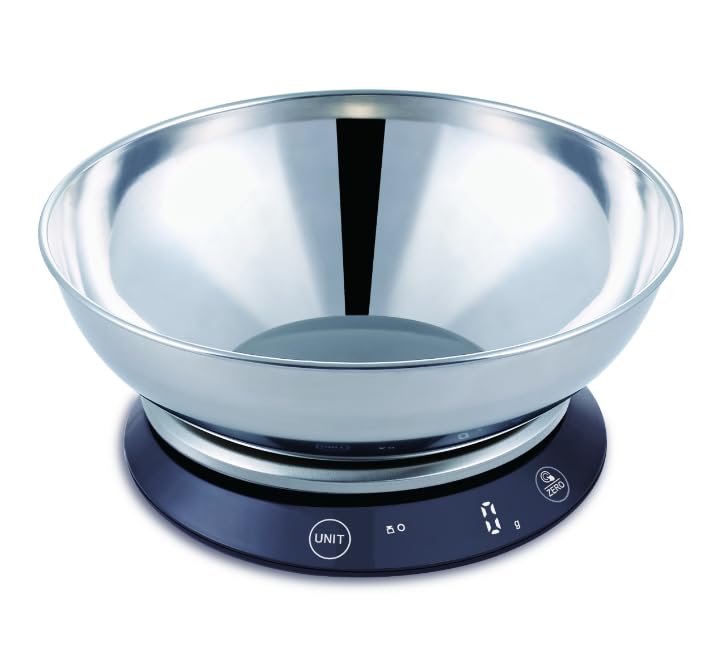 High Accuracy 5kg Digital Kitchen Scale Food Scale Round Tray Stainless 5KG/1G
