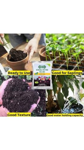 Image of 10 kg Genaral potting soil Ready to use All Purpose Potting Soil Mix | Made with vermicompost /Neem Cake /Mustard Cake Powder /Cocopeat /River Sand /Bone Meal /Rice Husk