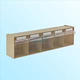 Artikel-Nr. 23302; Fächer / Schütten: 6; Außenmaß (L x T x H): 600 x 96 x 112 mm; Kippschütte (L x T x H): 56 x 88 x 98 / hinten 70 mm