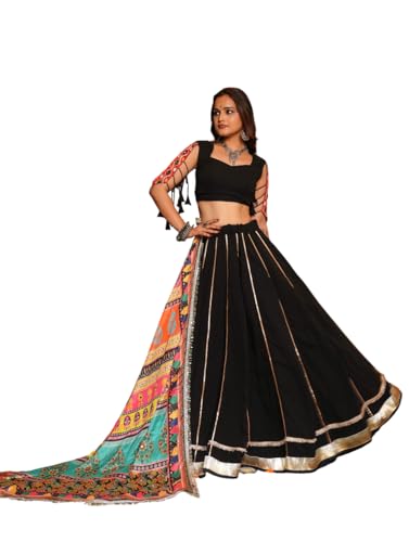 Indian Ready to Wear Flared Lehenga Choli for Women – Navratri & Festival Ethnic Outfit with Dupatta-N26