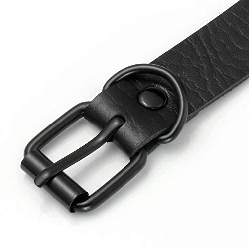 MANFNEE PU Leder Choker Punk Emo Herz Anhänger Kette Choker Halsband Halskette für Frauen verstellbar