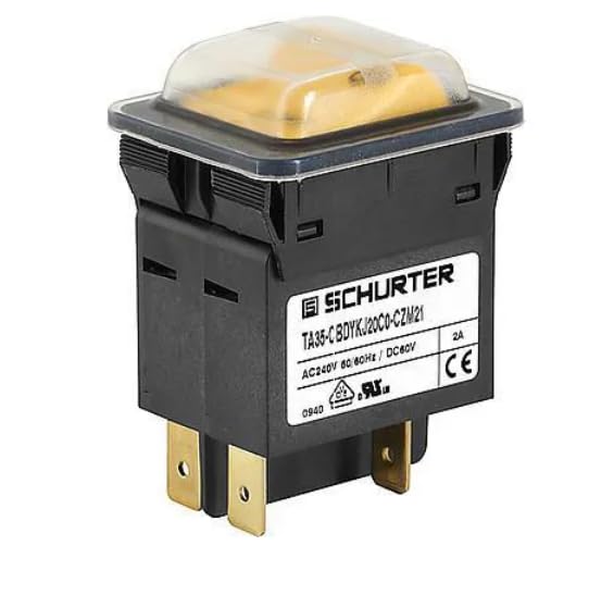 4435.0584, Circuit Breaker 2-P Thermal Overload 20A White QC Snap TA35 Series