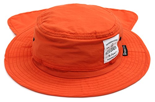 モスキーヒ 虫よけ 速乾日除けつきハット オレンジ L HB-001