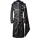 Mensera Herren Jacke Assassins Creed Kostüm Vintage Mittelalter Gothic Lederjacke Gewand Hoodie Umhang Verkleidung für Festival Karneval Fasching Cosplay Party Köln Game Show (XL, Schwarz-2)