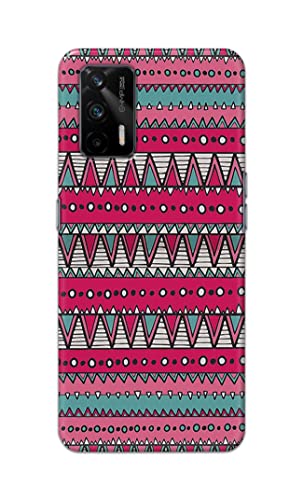 Image of Printed Hard Back Cover Case for Realme X7 Max 5G Back Cover (Geometric Vintage Pattern) -1803