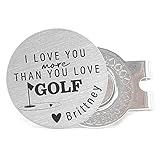 Golf Ball Marker Golf Gift Valentines Day Gift for Husband Gift For Valentines Day For Him Men's...