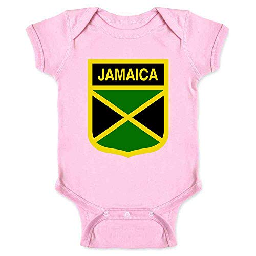 Image of Pop Threads Jamaica Soccer Football National Team Crest Infant Baby Boy Girl Bodysuit