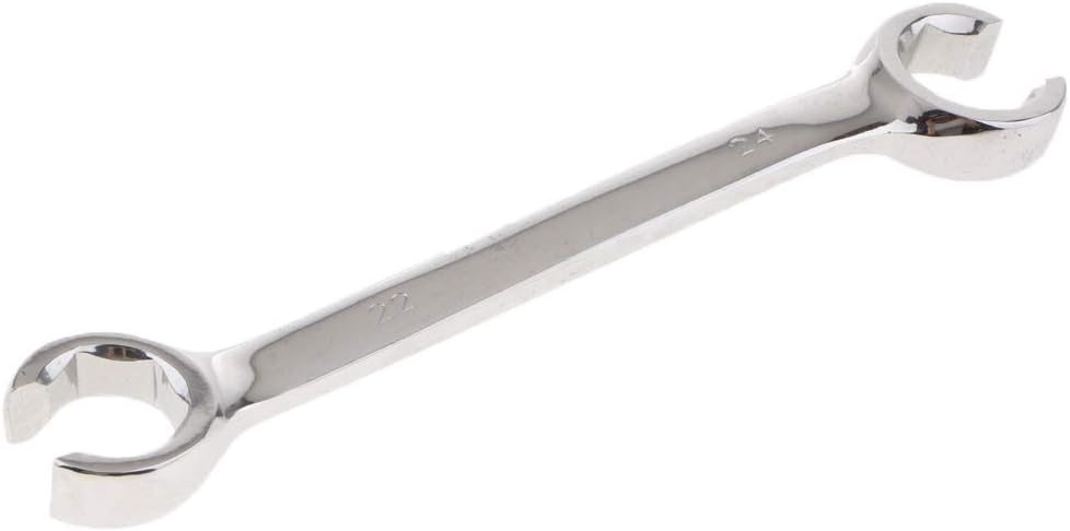 Flare Nut Wrench, Metric Double Open End Offset Fuel Pipe Spanner for Removing or Replacing Nuts (8mm x10mm)