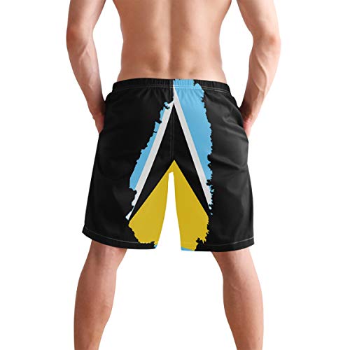 Men's Quick Dry Swim Trunks with Pockets Cuba Flag Beach Board Shorts Bathing Suits3
