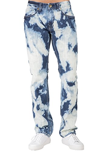 Level 7 Men's Slim Straight Denim Jeans Artisan Handcrafted Wash Destroyed & Repaired