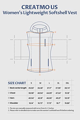 Creatmo Us USCM975 Women'S Ultrasoft Shell Vest Relaxed Fit Outdoor Recreation Vests Outwear Wind-Resistant Vestpurple 2Xl thumb #6