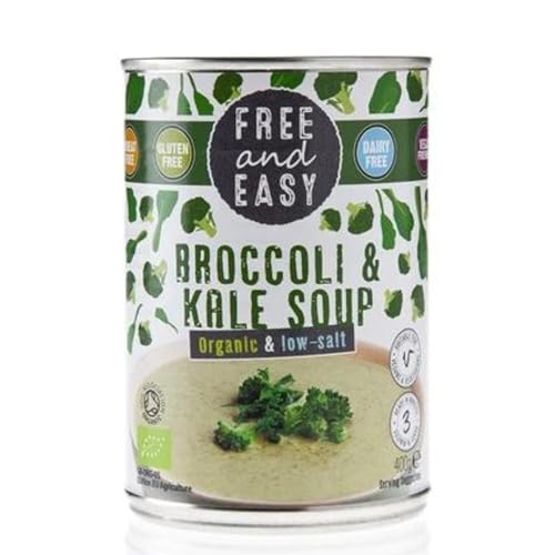 Free & Easy Ready To Eat Prepared Food Organic Low Salt Broccoli & Kale Soup - 400 Grams