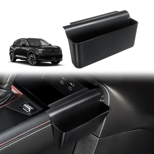 Muslogy Center Console Organizer Compatible with 2025 2026 Nissan Kicks Accessories Shifter Storage Box ABS Material Console Phone Pocket Gear Shift Organizer Passenger Side Only