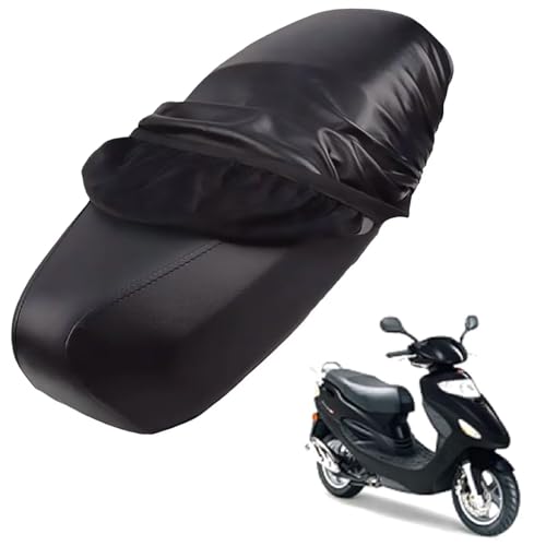 genérico Cuero Funda Asiento Moto Compatible con Kymco Movie XL 150 2005-2006,Funda para Asiento Moto,Funda Asiento Scooter,Impermeables,a Prueba de Lluvia (Black)
