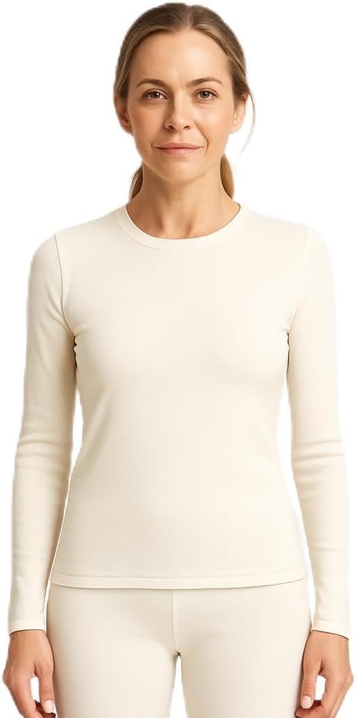 Lands’ End Women’s Thermal Long Sleeve Crew Top – Lightweight & Warm Lands’ End Women’s Thermal Long Sleeve Crew Top – Lightweight & Warm