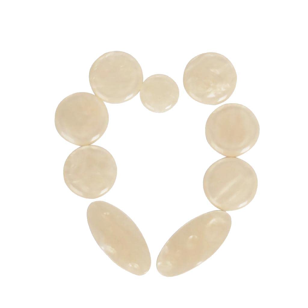 SECRET DESIRE 9 Pieces White Shell Key Button Inlays for Alto Tenor Soprano Saxophone Sax-image-14