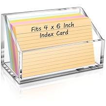 4x6 Index Card Holder, Clear Acrylic 4x6 Index Card Organizer -1 Pack No Card