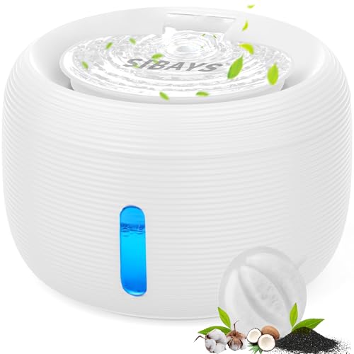 SIBAYS 3.5L Cat Water Fountain, 118oz Large Capacity Pet Water Fountain for…