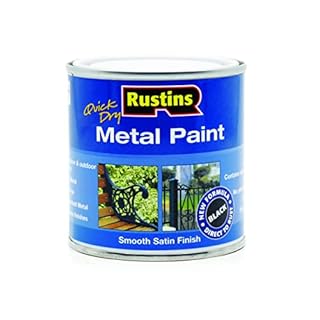 RUSTINS MPBK250 250ml Quick Dry Metal Paint - Black