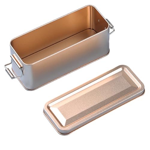 Latas de metal para cookies, lata de almacenamiento de pasteles con tapa, latas de almacenamiento de hojalata, caja rectangular de hojalata S-torage, caja de St-orage de Co-okies, lata decorativa para