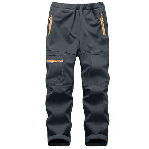 Kids Snow Pants for Boys - Warm Fleece Insulated Softshell