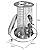 wilko Wild Bird 3-in-1 Premium Metal Seed Nut Fat Ball Feeder, Weather-resistant, Easy to Fill and Clean, Holds up to 6 Fat Balls
