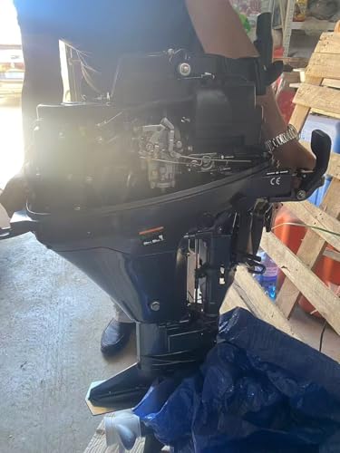 HUANGJIE 20HP Four-Stroke Outboard Motor, Marine Boat Engine, Navy Blue