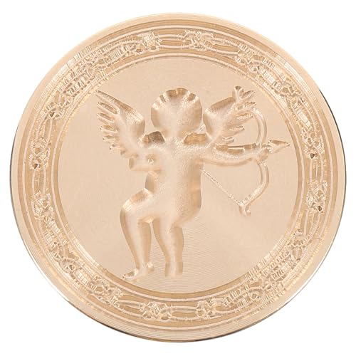 KALLORY 天使丘比特真鍮製シーリングスタンプヘッド ワックス封筒用 手作りカード印章 贈り物用封印 重要書類対応