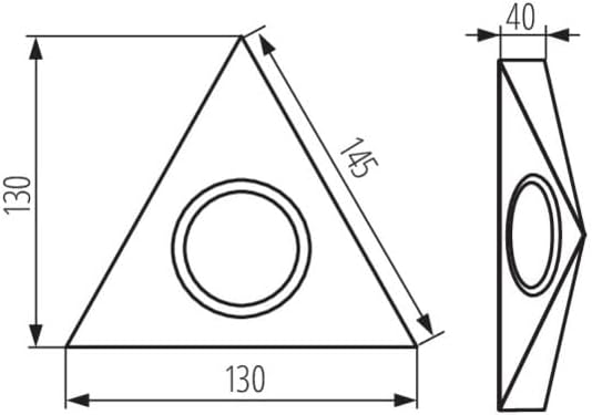 Technical drawing of Kanlux ZEPO luminaire with dimensions