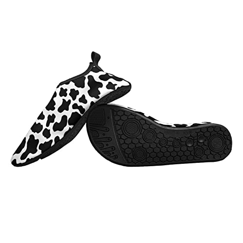 Unisex Cow Print Water Shoes Outdoor Beach Swimming Aqua Socks Quick-Dry Rasta Leaf Barefoot Shoes Surfing Yoga Pool Women Men #TOP3