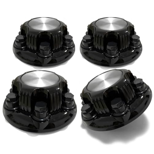 4Pcs 6Lug Center Wheel Caps Compatible for Chevrolet Silverado Suburban Avalanche GM GMC Sierra Yukon 1500 2500 3500 HD-Chrome Black Replacement Hub Cover