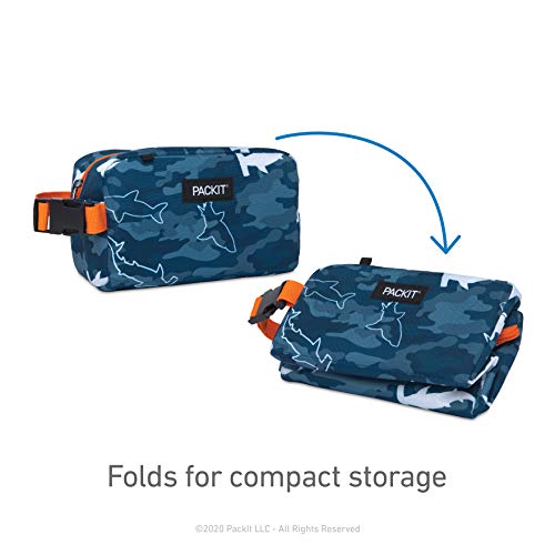 PackIt Freezable Snack Box, Camo Shark, Built with EcoFreeze Technology, Collapsible, Reusable, Zip Closure with Buckle Handle, Great for Fresh Snacks on the go - Image 5