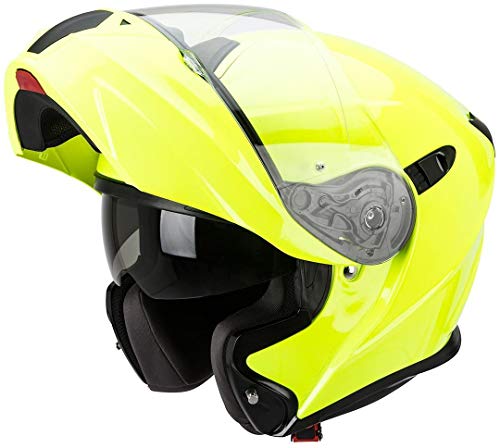 Scorpion EXO-920 Evo Solid 92-100-50-02 Casco Moto, Giallo (Neon Yellow), XS
