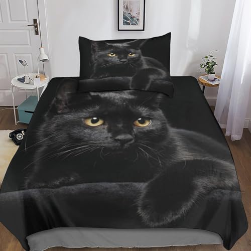 Parure de lit microfibre chat 3D supérieure pour garniture de lit - 6