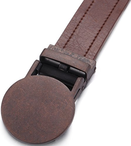 Image of Marino Men's Comfort Click Ratchet Belt Casual Leather Belt for Men - Automatic Linxx Buckle, 1 3 /8 inch Wide - Elegant Gift Box