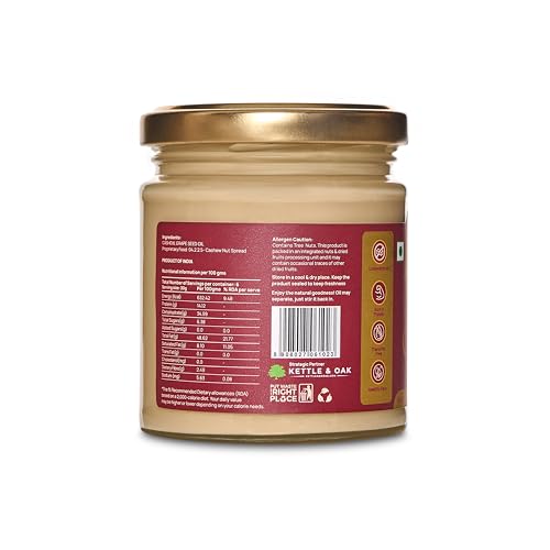 Image of The Premium Basket Cashew Butter 180g | Vegan Natural Cashew Butter | Single Ingredient & Unsweetened Premium Nut Butter | Keto & Diabetic Friendly