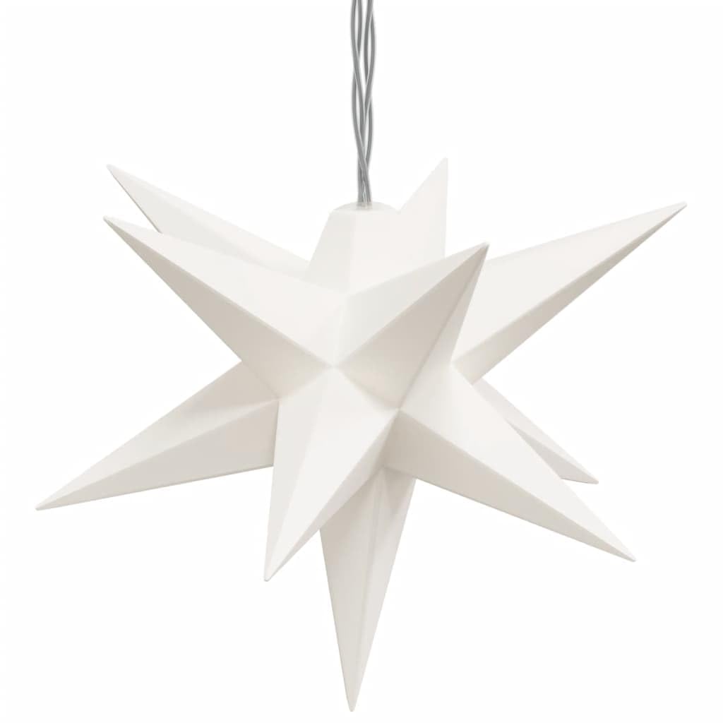 Homgoday Lámpara de Estrella Moravia 10 LED Blanco 10 cm Luces de Navidad Casa y jardín