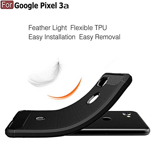 CEDO Google Pixel 3A Rugged Cover | Armor TPU Military Grade Shockproof | Slim-Fit Anti-Slip Back Cover Case (Black)