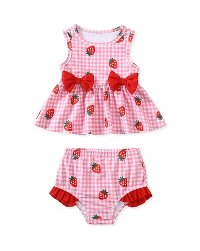 Image of Toddler Girl Swimsuit Baby Girl Bathing Suit Long Sleeve Floral Zipper One-Piece Rash Guard Swimsuit with Hat