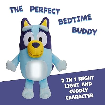 Bluey Goglow Pal Light Up Nightlight, 2-in-1 Interactive Snuggly Toddler Light, Soothing Night Light for Kids of Ages 2+
