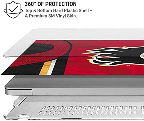 Skinit Case + Skin Compatible with MacBook Air 13in M1 (2021) - Officially Licensed NHL Calgary Flames Home Jersey Design