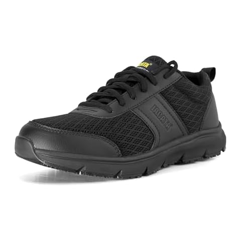 Jacata Work Shoes for Men/Women Food Service Unisex No Slip Breathable Lightweight Chef Walking Shoes Restaurant Kitchen Crews Health Care Sneakers（Size 9.5 Black Cover