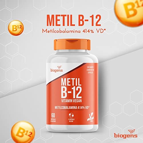 Metil B-12 Vegan Vitamin Metilcobalamina 414%VD, 60 cápsulas, Biogens