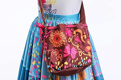 DYJJKM Mirabel Costume for Girls Magic Family Dress Cosplay Princess Halloween Party Outfit